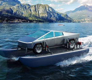 Le Cybertruck n'est pas encore sorti qu'il existe déjà un kit pour le convertir en catamaran amphibie